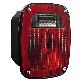 Peterson® - Red/Clear Stud Mount Tail Lights