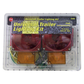Peterson® - 540 Series 4.5" Red Square Bolt-on Mount Combination Tail Lights Kit
