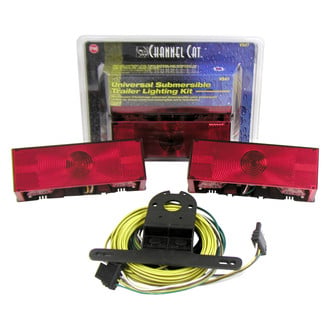 Peterson® - 547 Channel Cat™ 8"x3" Rectangular Black/Red Crystal LED Tail Light