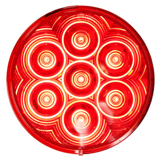 Peterson® - 826 Series 4" Round Chrome/Red LED Tail Light