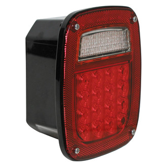 Peterson® - 845 Series 6.76" Red/Clear Rectangular Stud Mount LED Combination Light