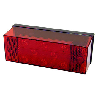 Peterson® - 856 Series 7.94" Red Rectangular Surface Mount LED Combination Tail Light W/O License Light