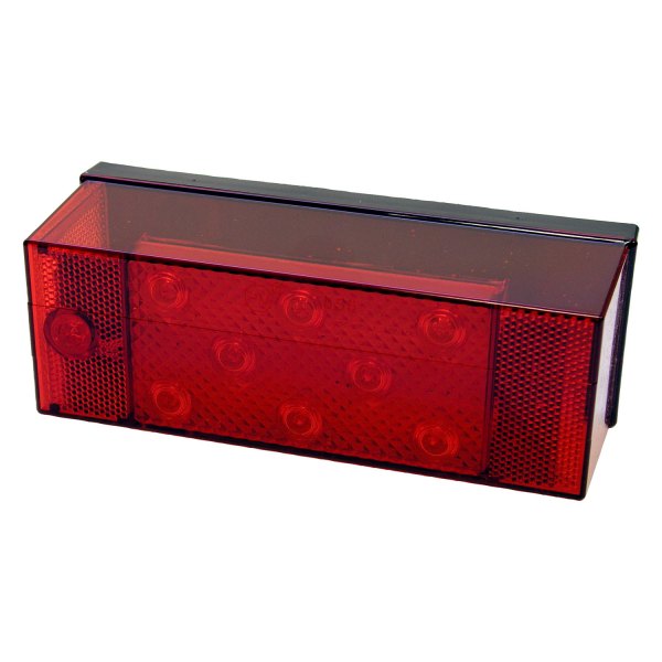 Peterson® - 8"x3" Black/Red Rectagular LED Tail Light