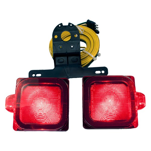 Peterson® - 944 Series 5" Black/Red Square LED Tail Lights