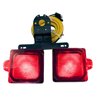 Peterson® - 944 Series 5" Square Driver and Passenger Side Black/Red LED Tail Lights