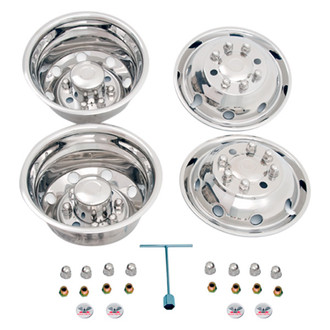 Phoenix USA® - 16" D.O.T. Liner 8 Hand Hole Polished Wheel Simulator Set