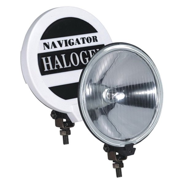 Pilot® - Navigator Slim 6" 2x55W Round Driving Beam Lights with White Covers