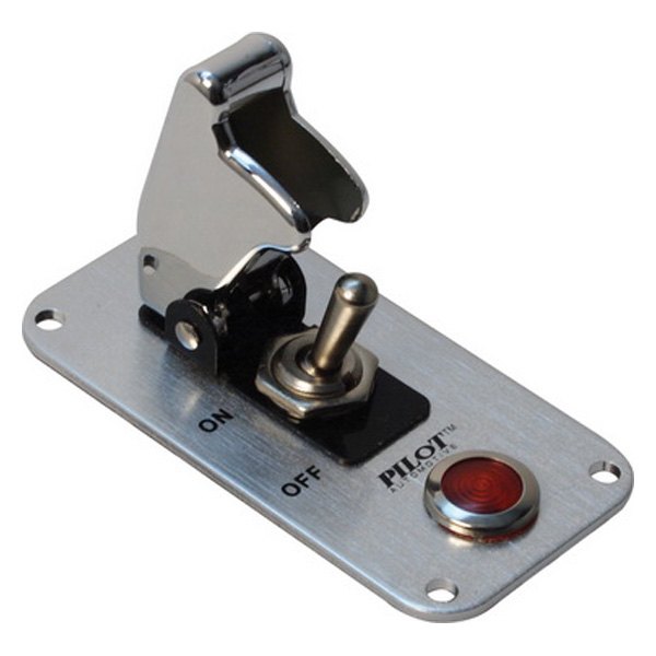  Pilot® - Single Toggle Switch with Chrome Safety Cover
