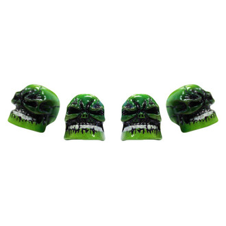 Pilot® - Green Skull Wheel Valve Stem Caps