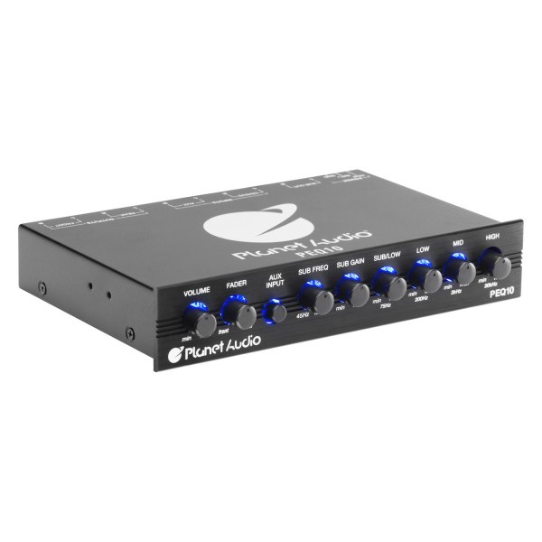 Planet Audio® - 4-Band Pre-Amp Audio Equalizer with Remote Subwoofer Level Control