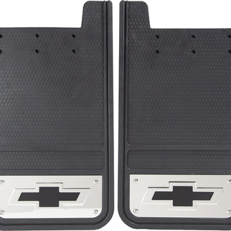 Plasticolor® - Heavy Duty Black Mud Guards with Chevy Logo