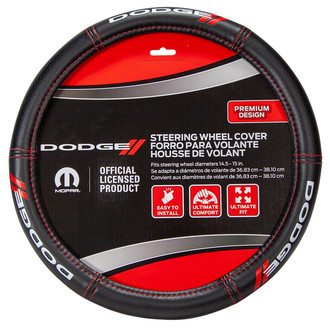 Plasticolor® - Deluxe Series Steering Wheel Cover with Dodge Logo