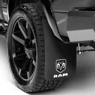 Plasticolor® - Easy Fit Black Mud Flaps with Ram Logo
