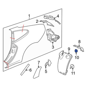 Porsche OE - Floor Pan Splash Shield Nut