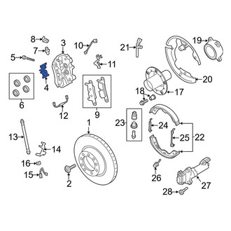 Porsche OE - Rear Disc Brake Anti-Rattle Clip