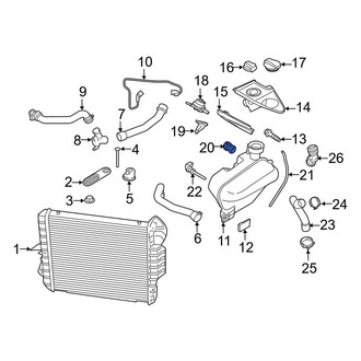 Porsche OE - Engine Coolant Overflow Hose Adapter
