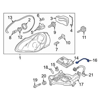 Porsche OE - Front Headlight Wiring Harness