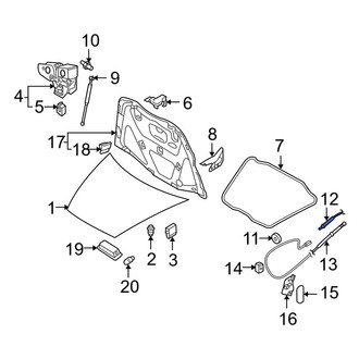 Porsche OE - Front Hood Release Cable