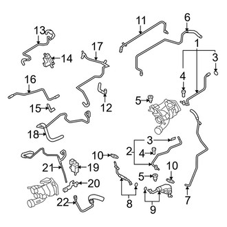 Porsche OE - Engine / Transaxle - Turbocharger & Components (Oil Pipes), (C Engine VIN Character Gas)