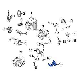 Porsche OE - Left Secondary Air Injection Pump Hose