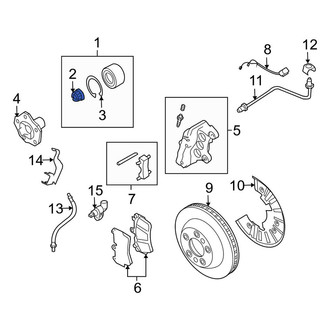 Porsche OE - Front Wheel Bearing Nut
