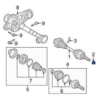 Porsche OE - Front CV Joint Nut