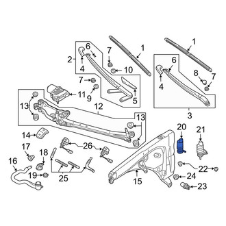 Porsche OE - Windshield Washer Pump