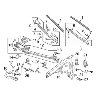 Porsche OE - Windshield Washer Pump Grommet