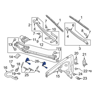 Porsche OE - Front Windshield Washer Nozzle