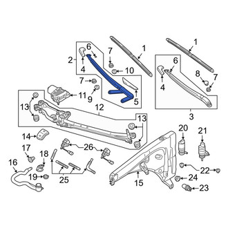 Porsche OE - Right Wiper Arm