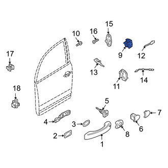 Porsche OE - Front Left Door Latch Assembly