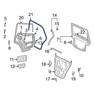Porsche OE - Rear Inner Door Seal