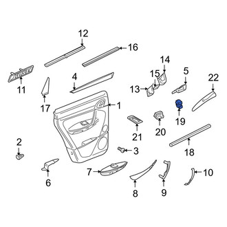 Porsche OE - Front Right Door Window Switch