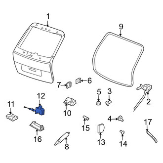 Porsche OE - Rear Liftgate Lock Actuator