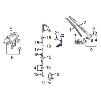 Porsche OE - Front Windshield Washer Nozzle