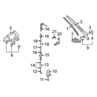 Porsche OE - Front Windshield Washer Hose Connector