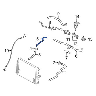 Porsche OE - Lower Radiator Coolant Hose