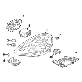 Porsche OE - Front Lamps - Headlamp Components (With LED), (Diesel / Gas)