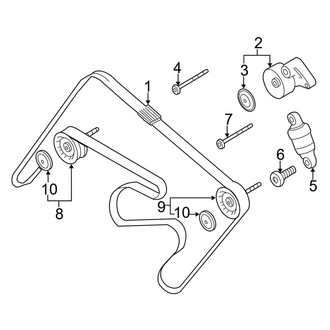 Porsche OE - Cooling - Belts & Pulleys (4.8L B Engine VIN Character)