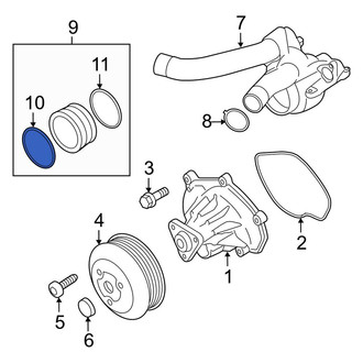 Porsche OE - Engine Coolant Thermostat Housing O-Ring