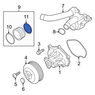 Porsche OE - Engine Coolant Thermostat Housing O-Ring