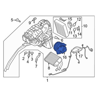 Porsche OE - Rear HVAC Blower Motor Assembly
