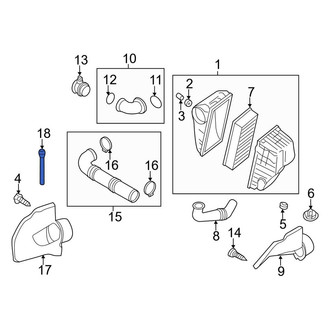 Porsche OE - Engine Air Intake Hose Stud
