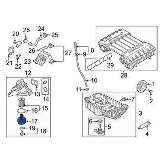 Porsche OE - Engine Oil Filter Housing Cover O-Ring