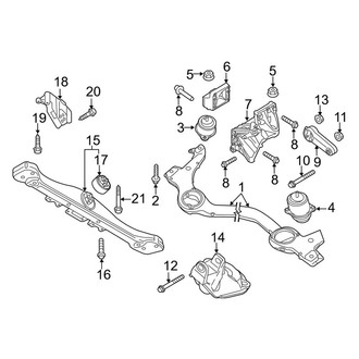 Porsche OE - Engine / Transaxle - Engine & Transmission Mounting (4.8L B Engine VIN Character)