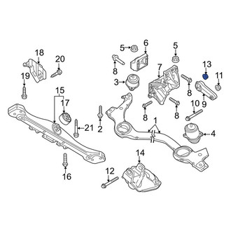 Porsche OE - Engine Support Rod Nut