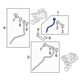 Porsche OE - Turbocharger Coolant Line