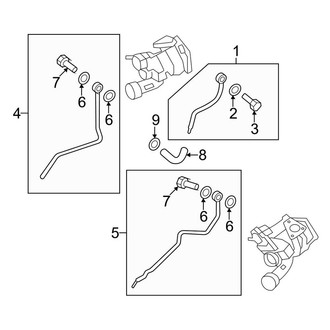 Porsche OE - Engine / Transaxle - Turbocharger & Components (Water Pipes), (4.8L)