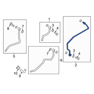 Porsche OE - Left Turbocharger Coolant Line