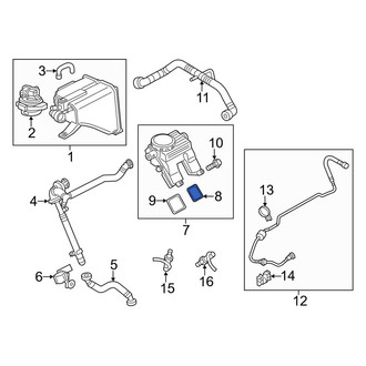 Porsche OE - Upper Vapor Canister Purge Valve Assembly Gasket